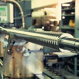 e.g. grinding of thread - certified quality features (rigidity, torque)